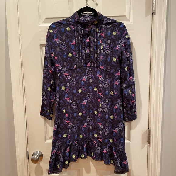 Zadig & Voltaire Pirate Skeleton Floral Sailor Spooky Tattoo Dress - Picture 5 of 16